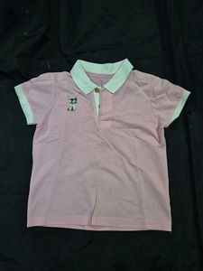 Cute Pink Polo Shirt/hello kitty / crop top