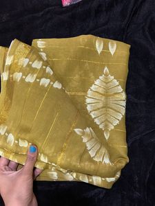 Olive Green Saree