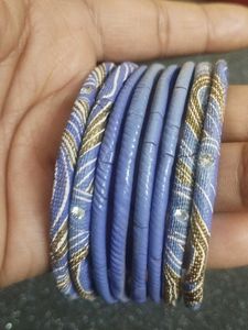 Vintage Purple &amp; Gold Bangle Set