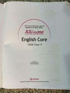 All In One English Core CBSE Class 11
