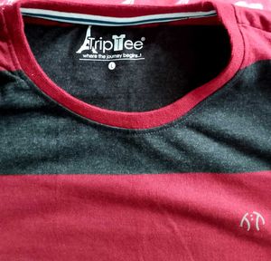 TripTee - Full sleeve Tshirt Red Black L size