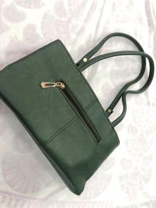 A Very Stylish Dark Green Handbag