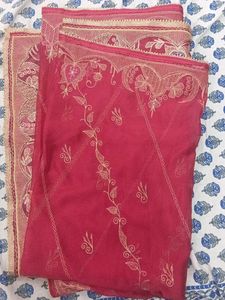Embroidered Red Dupatta