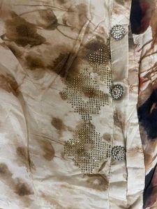 Beige Embroidery Kurta