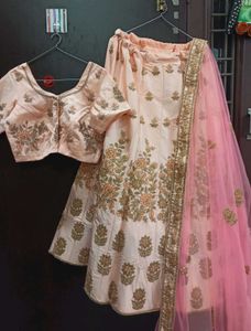Elegant Peach Embroidered Lehenga Choli