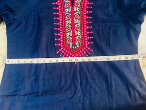 Linen Kurta With Dupatta