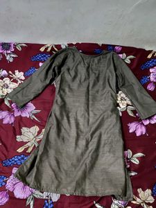 Olive Green Short Kurta