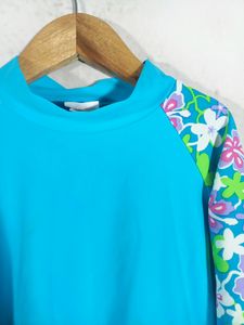 Blue Printed Dress (Girls)