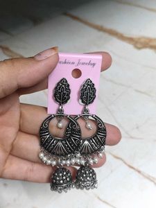 Vintage Rhinestone &amp; Pink Velvet Earrings