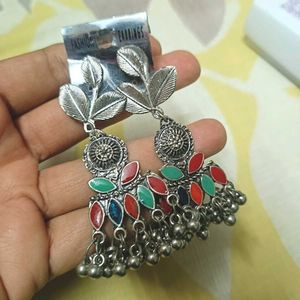 Boho bracelet and oxidised earrings