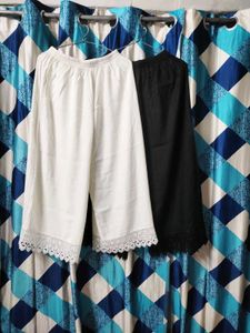 Lace Trim Palazzo Pants Set