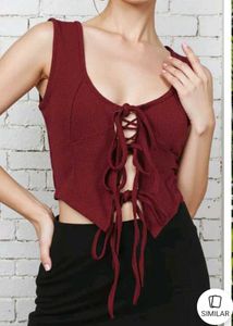 🌶y2k Lace-up Butterfly Top🌶