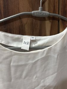 White Eyelet Sleeve Top