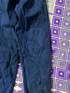 Blue Long Sleeve Button-Down Shirt