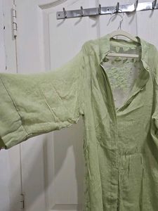 Green Embroidered Dress