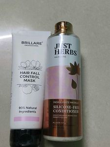 Brillare hair mask & Just Herbs conditioner