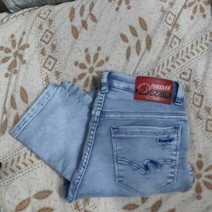 Forever Light Blue Jeans Waist 26 L- 36