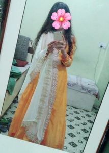 Yellow Anarkali Kurta Set