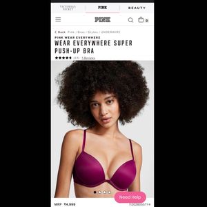 Victoria&#39;s Secret PINK WEAR EVERYWHERE PUSH UP BRA