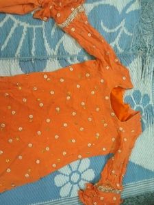 Orange Kurta Set