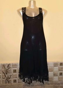 🎁Buy 2 Get 1 Free🎁Black Fringe Beach Dress