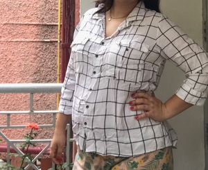 White Check Shirt