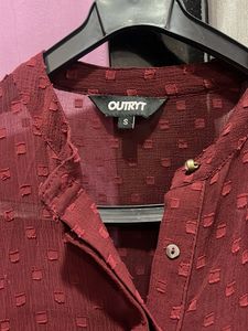 Burgundy Tiered Midi Dress