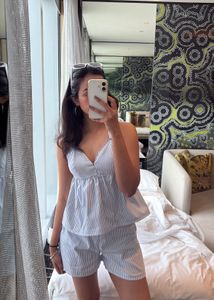 Striped Top With Tie Up Detail