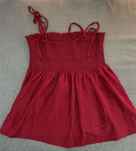 Red Smocked Top
