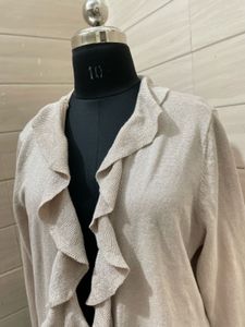 glittery partywear  korean y2k Ruffled Knit Cardig