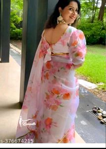 Floral Organza Saree
