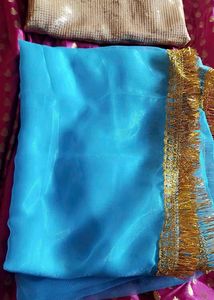 SparklyGold  Top With DarkPink Lehenga And Duppata