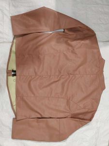 Blush Pink Faux Leather Jacket