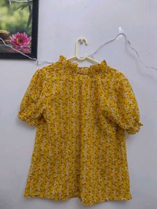 Floral Yellow Top