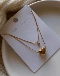 Gold Layered Heart Antiturnish Necklace