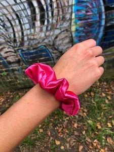 Hot Pink Hair Scrunchies