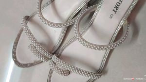 White Heels Sandals Combo Off Twoo Not Used