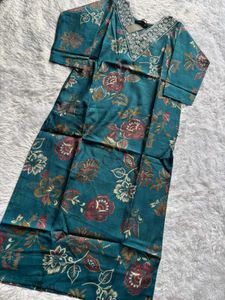 Elegant Floral Print Kurta