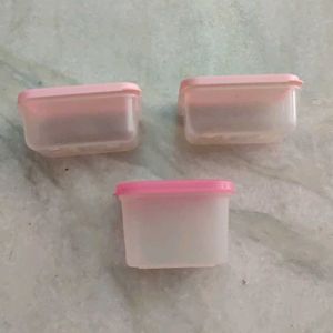 🆕 3 Pink Containers