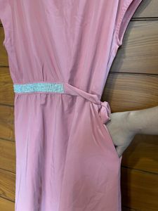 Pink Dress with Belt