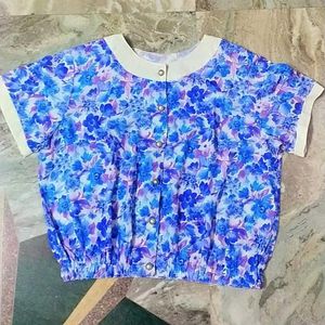 Blue Floral Top