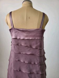 Elegant Mauve Tiered Dress