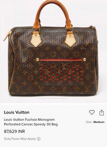 Louis Vuitton Perforated Fuschia Speedy 30