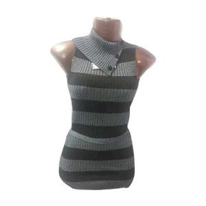 Striped Sleeveless Knit Top