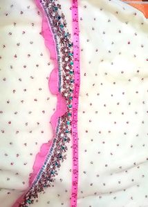 Embroidered White Top ( Lehga Choli)
