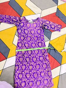 A-line Purple Kurta
