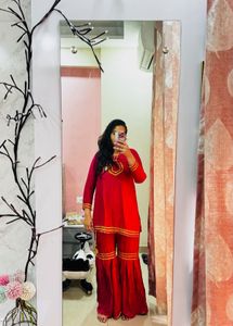 Elegant Pink Kurta And Sharara Set