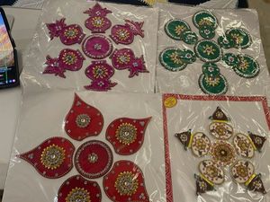Set of 4 Decorative Rangoli Stickers