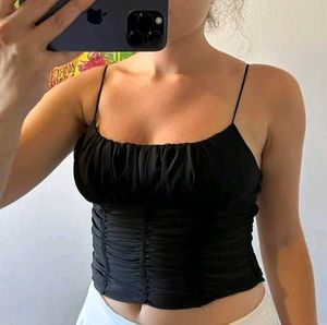 garage scrunched Corset tank top