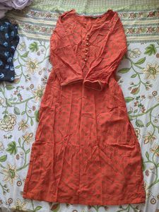 Elegant Orange Ethnic Kurta